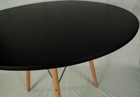 Fekete étkezőasztal OSLO 90x90