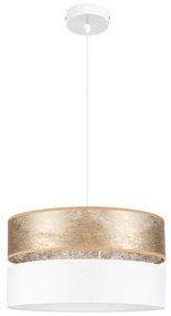 Csillár zsinóron LIMA 1xE27/60W/230V fehér/arany