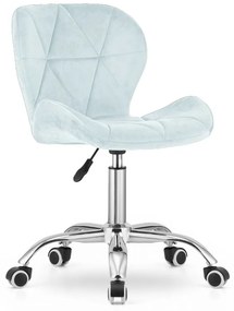 Dolgozószobai szett íróasztal TAYLOR 80x50 cm sonoma tölgy + irodai szék AVOLA VELVET világoskék