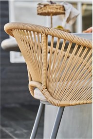 Bézs fém-párnázott kerti szék Novella – House Nordic