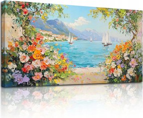 MHARTK66 Vászonkép 50 x 100 cm Virágok az öbölben