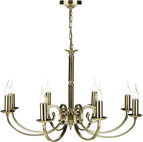 DAR LIGHTING MUR0875 MURRAY Klasszikus Csillár Antik Sárgaréz E14 IP20
