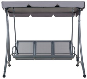 Szürke hintaágy - szövet és fém - BOGART Beliani