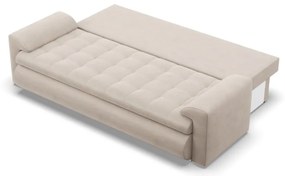 Tokio kanapéágy, bársony, bézs