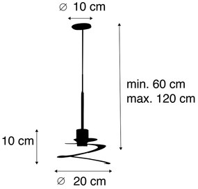 Design lógólámpa spirális búrával 20 cm - Scroll