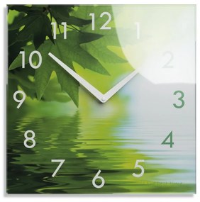 Üveg dekoratív óra 30 cm természet motívummal