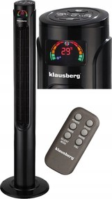 Oszlopventilátor Távirányítóval Padló Led kijelző Időzítő 120cm Fekete