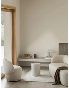 Fehér-ezüstszínű dimmelhető asztali lámpa textil búrával (magasság 36 cm) Taite – Blomus