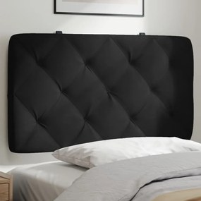 fekete bársony fejtámla párna 80 cm