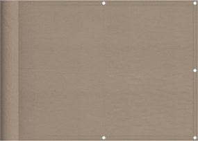 vidaXL tópszínű 100% oxford poliészter erkélyparaván 75 x 1000 cm