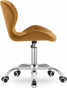 Mustársárga irodai szék AVOLA VELVET