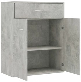 betonszürke szerelt fa tálalószekrény 60 x 30 x 75 cm