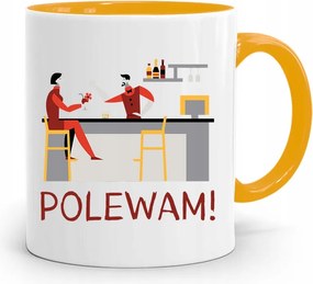 Sárga Bögre Csaposnak Öntet Ajándék fényképes nyomtatással