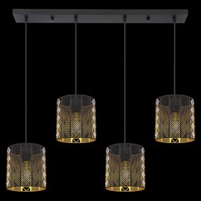 Globo 15450-4H ABINY 4xE27/60W/230V arany-fekete függeszték