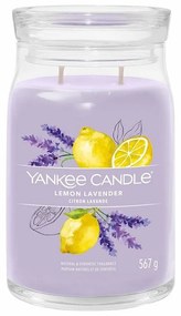 Yankee Candle Signature, Lemon Lavender illatgyertya  nagy üvegben , 567 g