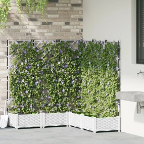 Rácsos Cserép 5 db Fehér 120x120x125.5 cm