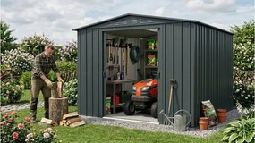 fém kerti ház GLOBEL 108 ANTRACIT + napfénytetővel LG2070