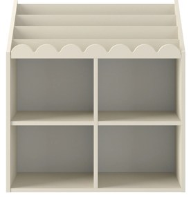 Gyermek könyvespolc BOOK NOOK LATTE 71x76 cm, krém