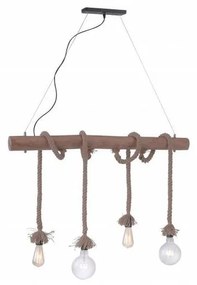 Leuchten Direkt 15483-18 - Csillár zsinóron ROPE 4xE27/60W/230V