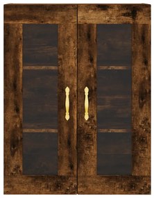 füstös tölgy színű szerelt fa magasszekrény 69,5 x 34 x 180 cm