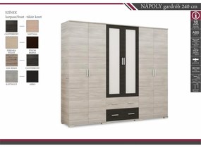 Napoly gardróbszekrény 240 cm