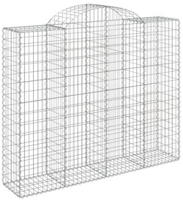 8 db íves horganyzott vas gabion kosár 200x50x160/180 cm