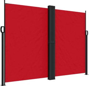 vidaXL piros behúzható oldalsó napellenző 180 x 600 cm