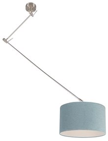 Modern függőlámpa acélból ásványi árnyékolóval 35 cm - Blitz