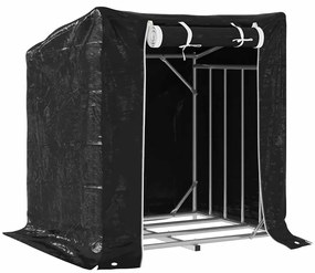 Tűzifa állvány esővédővel 100,5x80,5x110,5 cm horganyzott acél