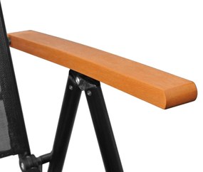 7 részes fekete-barna alumínium kerti étkezőgarnitúra