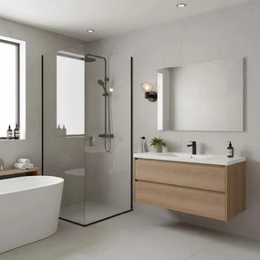 Fürdőszobai fali lámpatest POLA 1xG9/5W/230V IP44 fekete/átlátszó