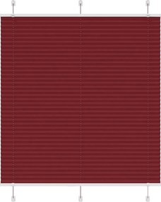 vidaXL pliszírozott redőny Bordeaux piros 115x100 cm szövetszélesség