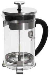 BerlingerHaus Dugattyús kávé és teafőző (350 ml) Black Silver Collection  BH/1786A