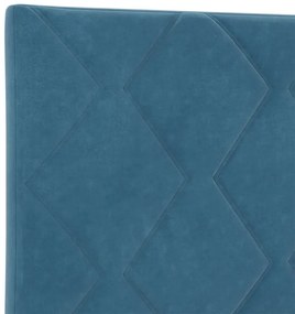 Fejtámla Gyémánt Blokk Design Sötét Kék 90 cm Bársony