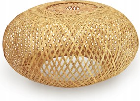 Lámpaernyő Rattan bambusz lámpabúra Bézs Boho fonott nagy E27