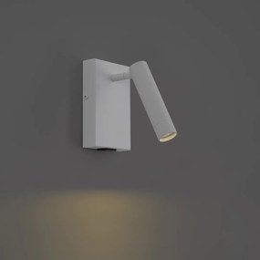 Modern, állítható fehér fali lámpa USB-C csatlakozóval - Croft