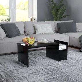 Fekete szerelt fa dohányzóasztal 90 x 45 x 35 cm