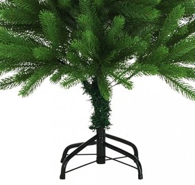 zöld megvilágított műkarácsonyfa gömb szettel 120 cm