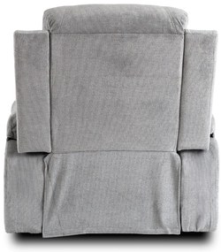 Elektromosan Vezérelhető Masszázsfunkciós Relaxfotel Szürke Szövet Kárpittal. BOX 2