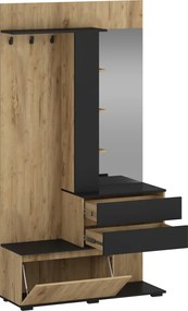 Bafra előszobafal aranytölgy/fekete