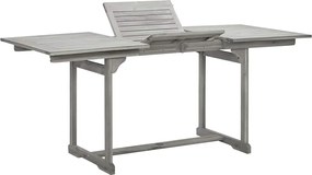 vidaXL tömör akácfa kerti étkezőasztal (120-170) x 80 x 75 cm