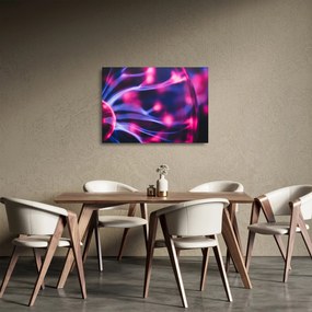 Absztrakt lila kép (üvegen) (70x50 cm)