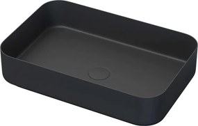 Ráépíthető mosdó LJORDAL 52x34 cm acél/fekete