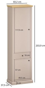 Polcos szekrény Indices (taupe + kő tölgy) . 1116877