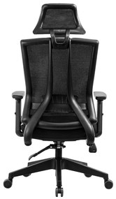 Ello ergonómikus irodai forgószék deréktámasszal, fejtámasszal, 3D Air mesh hálós