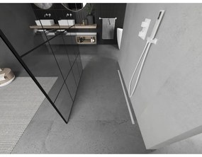 Mexen, Mexen Kioto zuhanykabin fala 150 x 200 cm, átlátszó/fekete minta 8 mm, fehér - 800-150-002-20-77