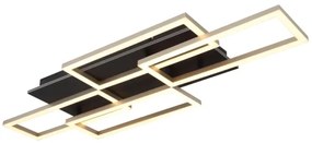 Globo 67359-40A - LED dimmelhető mennyezeti lámpa JEFFRY 40W/230V 32,5x87,5 cm fekete + távirányító