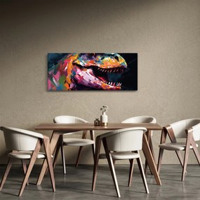 Kép - Dinoszaurusz, festészet (120x50 cm)