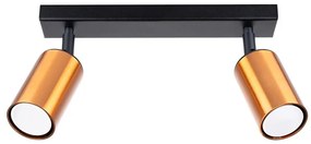 Sollux SL.1375 - Spotlámpa WINX 2xGU10/10W/230V fekete/réz