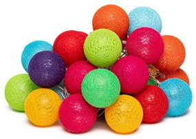 Színes LED fényfüzér, 30 gömbbel - Bonami Essentials
